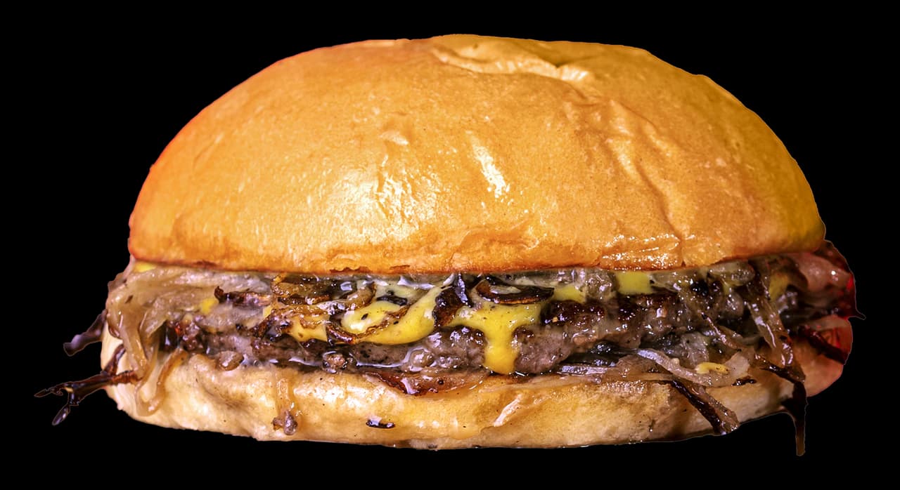 Fried Onion, de la familia Clásicas de Hoppiness Club: Cheddar melt y el dulzor de la cebolla caramelizada.